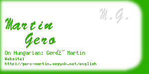 martin gero business card